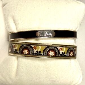 Vera Bradley Cocoa Moss Bangle Bracelet Set of 2